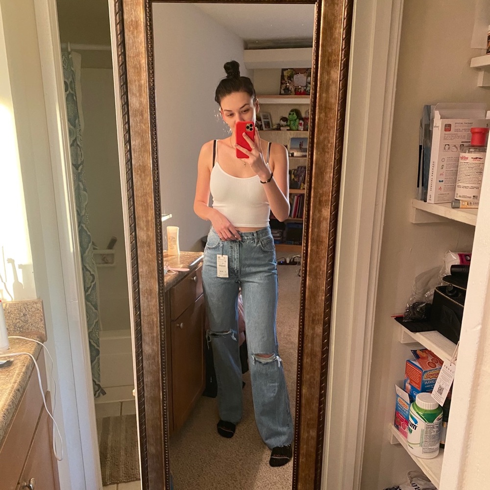 ZARA best selling wide high rise jeans !